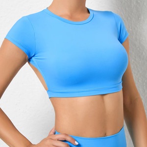 Débardeur court côtelé noir personnalisé pour femme, sans manches, en coton, décontracté, pour fitness et yoga, vente en gros - Product Image 1