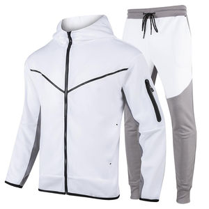 Conjunto Deportivo de 2 Piezas de Moda para Invierno, Sudadera con Capucha Gruesa y Pantalones Deportivos a Juego, Traje Deportivo de Algodón de Dos Piezas para Hombre - Product Image 1