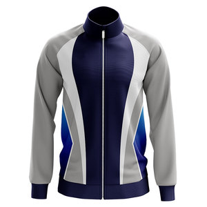Mens Color Block Track <b>Jacket</b> <b>Zip</b> <b>Up</b> Stand Collar Sports Outerwear Custom Logo Winter Training Coat Sublimation Print Zipper - Product Image 1