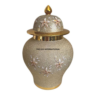 Pot en métal élégant et brillant pour la décoration de la maison, pot de rangement de luxe moderne pour fournisseur en gros, pot à gingembre - Product Image 3