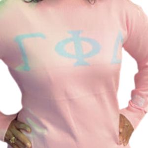 Women's Gamma Phi Delta Sweater Custom Embroidered Greek Letter Knit Pullover Crew Neck Sorority Fashion Casual Winter Wear - Product Image 5