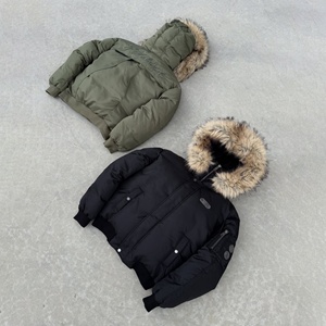 Down Coats Hooded Puffer <b>Jacket</b> Men Winter Coat <b>Thick</b> Polyester Filling Fur Hooded Zipper Closure Casual Style Puffer <b>Jackets</b> - Product Image 1