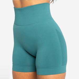 Shorts de sport pour femmes, personnalisables avec logo OEM, respirants, séchage rapide, taille mi-haute élastique, pour l'été, la course et la gym - Product Image 5