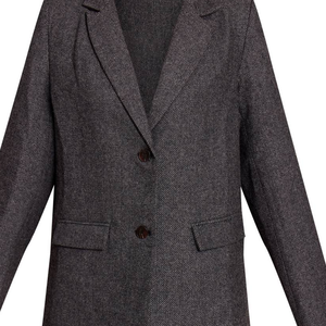 Blazer sur mesure pour femme à carreaux écossais, manches longues, revers cranté, deux boutons, poches, costume de bureau, fabricant OEM/ODM en gros - Product Image 5