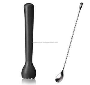 Juego de Herramientas Premium de Acero Inoxidable para Preparar Cócteles con Coctelera, Cuchara, Medidor, Muddler de PVC, Pinzas para Hielo y Colador - Product Image 6
