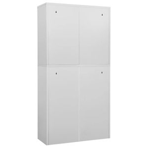Archivador de Oficina Grande de Acero Gris Claro con Cierre Suave - Categoría de Productos Archivadores - Product Image 4