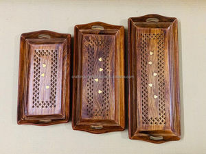 Assiette ronde en bois d'acacia faite à la main en bois entier naturel Lovesickness Plat à sushi rond Dessert Fruits Pain Plats Soupe Vaisselle Ensemble - Product Image 2