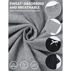 ชุดเซ็ตเสื้อยืดและกางเกงขาสั้นผู้ชายสำหรับฤดูร้อน ผ้าฝ้ายลำลองทรงหลวมสไตล์สตรีทแวร์ ชุด 2 ชิ้น ล้างสีแบบแอซิดวอช - Product Image 2