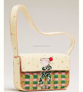 Style bohème indien grande capacité fait à la main femmes sac de messager soirée Shopping pochette perlée détail usage quotidien Style Boho - Product Image 4