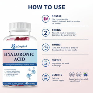 เยลลี่กรดไฮยาลูโรนิกแบบเคี้ยวได้สำหรับสุขภาพเส้น<span class=keywords><strong>ผม</strong></span>ผิวหนังและเล็บ - Product Image 4