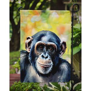 Bandera de jardín de chimpancé Multicolor, buzón decorativo y bandera de patio para ilustraciones de Patio para camas de flores, tamaño de jardín - Product Image 3