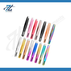 Juego de Pinzas para Cejas de Acero Inoxidable Color Oro Rosa de Lujo, con Punta Inclinada, Aplicador de Pestañas, Kit de Cuidado Personal con Estuche de Viaje, Hecho en Pakistán - Product Image 2