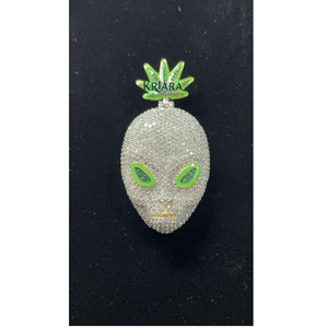 Colgante de Plata 925 con Cristal Alienígena y Microincrustaciones, Estilo Hiphop, Diamante Cultivado en Laboratorio, Unisex, para Uso Diario - Product Image 2