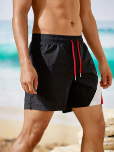 Shorts de bain décontractés pour hommes, écologiques, taille mi-haute, avec cordon de serrage, séchage rapide - Product Image 3