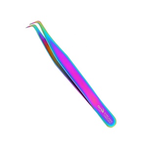 Pince à épiler professionnelle en acier inoxydable durable pour droitiers, à pointe arrondie, 7 cm, outil de beauté pour les sourcils - Product Image 2