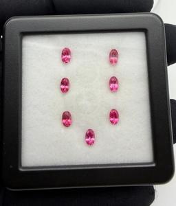 Shamim Gems - Gemas de Espinela Natural Mahenge, Corte Ovalado de 3x5 mm, Color Rosa, Certificadas, para Joyería Fina, Anillos, Colgantes, 7 Piezas - Product Image 1