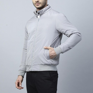Hot Sale Personalized Men's Winter Bomber <b>Jacket</b> Casual Wear Solid Color Stand Collar Cotton <b>Padded</b> Bomber <b>Jacket</b> - Product Image 3
