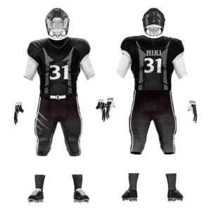 Uniforme de football américain en polyester de haute qualité pour adulte, personnalisable, tenue de sport pour équipe, short grande taille, technique de sublimation, couleur unie - Product Image 2