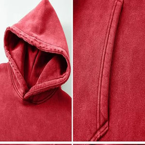 Acid Wash Men's <b>Hoodie</b> 100% Cotton <b>Fleece</b> Breathable Quick Dry Pullover Pocket Winter Sample Wholesale Customized Color Logo - Product Image 4