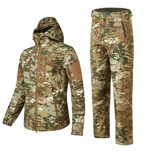 Conjunto de Ropa de Invierno al por Mayor 6XL, Chaqueta con Capucha de Tejido Softshell, Pantalones Cargo, Traje Impermeable, Uniforme de Caza, OEM a Granel - Product Image 2