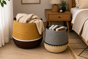 Handmade Eco-Friendly Seagrass Woven Multifunction Storage <b>Basket</b> Lid <b>for</b> Dining Room Small Desktop <b>Flower</b> Gift <b>Basket</b> - Product Image 5