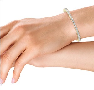 Pulsera de tenis clásica con diamantes cultivados en laboratorio, 5.00 CTW, 7 pulgadas, oro rosa de 9K - Product Image 5