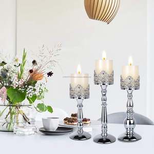 Candelabros cónicos decorativos modernos y elegantes para el hogar para decoraciones de mesa de bodas y fiestas a precios bajos - Product Image 3