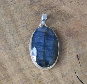 Pendentif en labradorite bleue naturelle, fait main, en argent sterling 925, ovale, collier en pierre précieuse, bijou de guérison, cadeau pour elle - Product Image 6