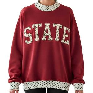 Elegant Purple Color Women Mock Neck Sweatshirt Minimalist Design Long Sleeve Fleece Pullover For Casual Chic Winter Outfits - Product Image 6