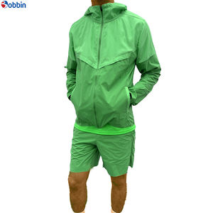 BOBBIN INDUSTRIES Conjuntos Deportivos Hip Hop con Logotipo Personalizado para Hombre, Chaqueta Cortavientos, Pantalones Cortos, Conjunto Deportivo con Bloques de Color Personalizados, Transpirable - Product Image 5