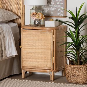 Elegant Natural Rattan <b>Side</b> <b>Table</b> Featuring Spacious <b>Storage</b> Shelf For Modern Home Decoration Solutions - Product Image 4