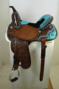 2026 Superventas Silla de Montar Western Tipo Barril de Cuero Premium con Correa Trasera de 3 Pulgadas de Ancho y Fibra Hecha a Mano Personalizada - Product Image 4