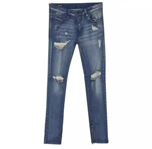 Pantalon en jean tendance pour homme, coupe baggy, avec double rivet personnalisé, vente en gros - Product Image 5