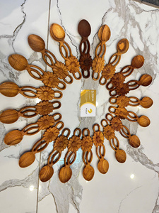 Cuchara de madera roja de Vietnam con mango de tres hojas, cuchara de cocina hecha a mano, cuchara de café con mango de hoja, cuchara de madera con logotipo personalizado - Product Image 5