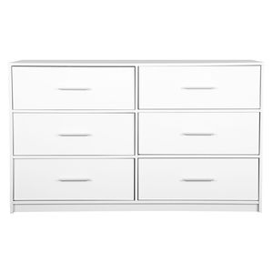 Commode blanche à 6 tiroirs avec grands tiroirs en tissu - Product Image 5