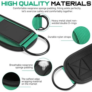 Sangles de cheville et de poignet ajustables en néoprène pour musculation, fixation sportive, vente chaude - Product Image 4