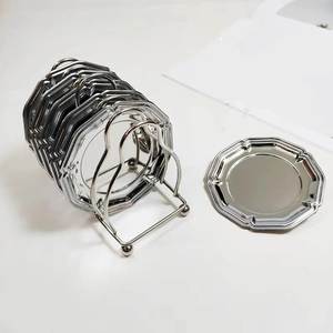 Elegant Finish Metal Beverage <b>Coasters</b> For Restaurants Hotels Wedding Decorations And Home Use - Product Image 5