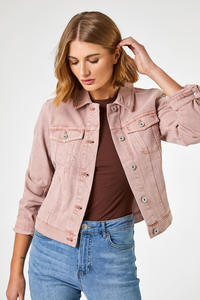 เสื้อแจ็คเก็ตยีนส์ผู้หญิงแบบกระดุมเต็มตัว ทรงปกติ ใส่ได้ทุกวัน - Product Image 6