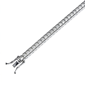 Montura para Pulsera de Tenis Cuadrada/Princesa en Plata de Ley 925 - Product Image 4