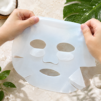 Masque facial humide en bio-cellulose de noix de coco biodégradable Y205, produit par la fermentation d'Acetobacter Xylinum