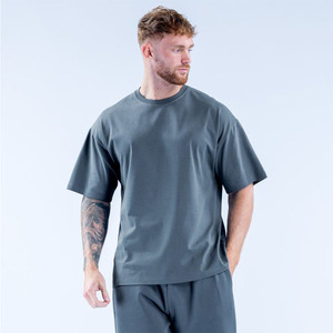 High Quality OEM Men's <b>Slate</b> Green Color O-Neck Gym T-Shirts Lightweight Comfortable Fabric Compression Men's Running Shirts - Product Image 1