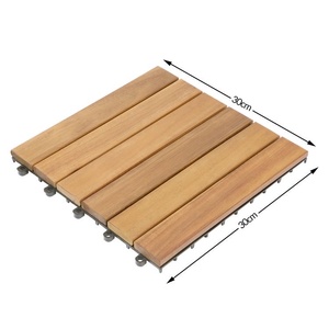 Dalles de terrasse en acacia Viet Wood, installation facile, contemporaines, antidérapantes, imperméables, écologiques, sans entretien, 18 mm, pour extérieur, 5+ - Product Image 4