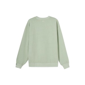 เสื้อสเวตเชิ้ตคอกลมทรงโอเวอร์ไซส์ ยูนิเซ็กซ์ สีเขียวมิ้นท์ล้วน แบบมินิมอล ถักทอระบายอากาศได้ดี ผ้าฝ้าย 100% เหมาะสำหรับใส่ในฤดูใบไม้ร่วง - Product Image 3