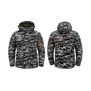 Veste de chasse d'hiver pour homme, coupe camouflage personnalisée, imperméable, coupe-vent, respirante, softshell, solide, confortable, pour la pêche, la randonnée tactique - Product Image 3