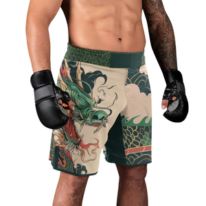 Men MMA Shorts Sublimation Printed <b>Dragon</b> Design Quick Dry 100 Polyester Regular Fit Adult Mixed Martial <b>Arts</b> Training Wear - Product Image 4