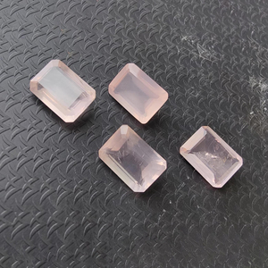 Piedra Preciosa Rectangular de Cuarzo Rosa Facetada, Piedra Suelta Calibrada Natural, Disponible en Todos los Tamaños - Product Image 2
