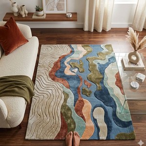 Creative Abstract Carpet Modern Hand Tufted Soft Area Rug for Bedroom Living Room Artistic Decorative Nordic Indoor <b>Floor</b> Mat - Product Image 3