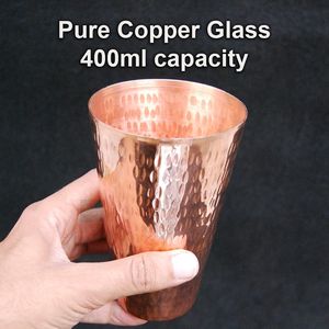 Copper glasses compact portable drinkware ayurvedic wellness <b>cups</b> eco friendly <b>reusable</b> durable for travel kitchen use - Product Image 6
