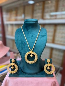 Women's Jewelry Sets 24K Gold Plated Box Chain <b>Charm</b> Necklace Classic Style Anniversary - Product Image 5