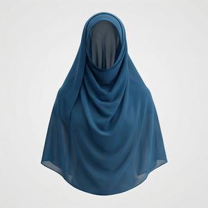 Hijab châle en soie chiffon ombrée ethnique de qualité supérieure, respirant, doux, dégradé, foulards musulmans élégants et stylés - Product Image 1